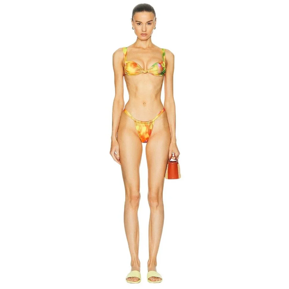 BANANHOT Shell Bikini Bottoms in Sunrise Small New Womens Swimsuit